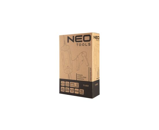 Зарядное устройство для автомобильного аккумулятора Neo Tools 4A/70Вт, 3-120Ah, для кислотних/AGM/GEL (11-891), изображение 2 Зарядное устройство для автомобильного аккумулятора Neo Tools 4A/70Вт, 3-120Ah, для кислотних/AGM/GEL (11-891), изображение 2