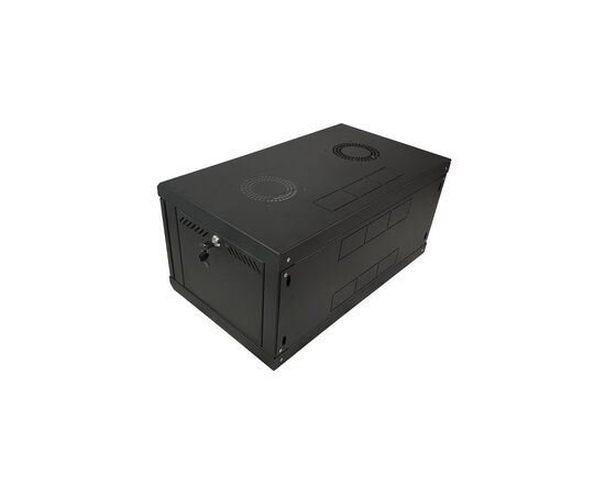 Шкаф настенный Eserver 4U 19" 600х350х284 (Ш*Г*В), стекло, чёрная (ES-Е435B), изображение 6 Шкаф настенный Eserver 4U 19" 600х350х284 (Ш*Г*В), стекло, чёрная (ES-Е435B), изображение 6