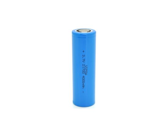 Аккумулятор 21700 4000mAh, 3.7V, Blue, FlatTop Vipow (ICR21700-4000mAhFT / 31078)