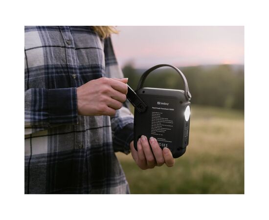 Батарея универсальная Sandberg 20000mAh PD/20W, динамо-зарядка, power-through, flashlight (420-79), изображение 11 Батарея универсальная Sandberg 20000mAh PD/20W, динамо-зарядка, power-through, flashlight (420-79), изображение 11