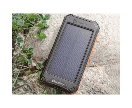 Батарея универсальная Sandberg 10000 mAh, Solar:5V/250mA, power-through, IP54, flashlight (420-72), изображение 8 Батарея универсальная Sandberg 10000 mAh, Solar:5V/250mA, power-through, IP54, flashlight (420-72), изображение 8