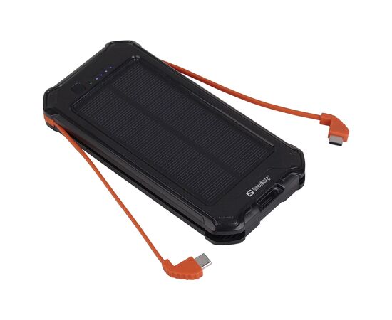 Батарея універсальна Sandberg 10000 mAh, Solar:5V/250mA, power-through, IP54, flashlight (420-72)