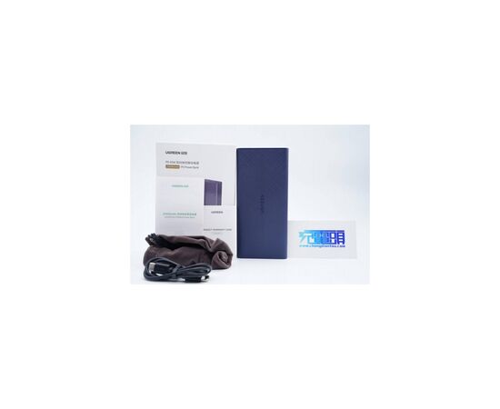 Батарея универсальная Ugreen 20000mAh PD/45W, QC, Type-C, USB-A, cable/Type-C 0.5m, cover (80304), изображение 6 Батарея универсальная Ugreen 20000mAh PD/45W, QC, Type-C, USB-A, cable/Type-C 0.5m, cover (80304), изображение 6
