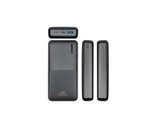 Батарея универсальная RivaCase 20000mA, PD/18W, QC/3.0/18W (RIVAPOWER VA2571 (Black)), изображение 4 Батарея универсальная RivaCase 20000mA, PD/18W, QC/3.0/18W (RIVAPOWER VA2571 (Black)), изображение 4