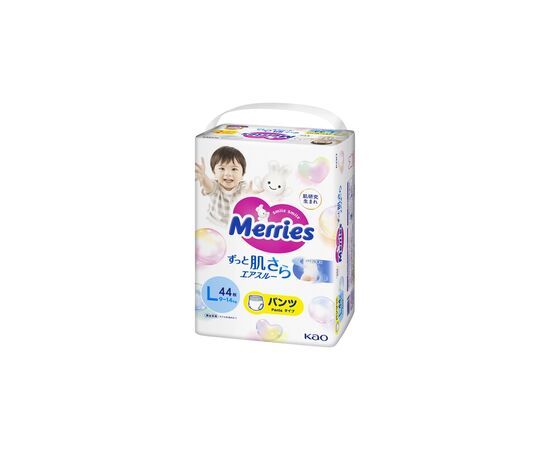 Подгузники Merries Трусики Super Jumbo L (9-14 кг) 44 шт. (4901301425874), изображение 6 Подгузники Merries Трусики Super Jumbo L (9-14 кг) 44 шт. (4901301425874), изображение 6