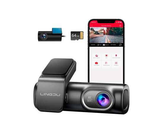 Видеорегистратор LINGDU Dash Cam LD01 + Micro SD 64GB (LD01), изображение 2 Видеорегистратор LINGDU Dash Cam LD01 + Micro SD 64GB (LD01), изображение 2