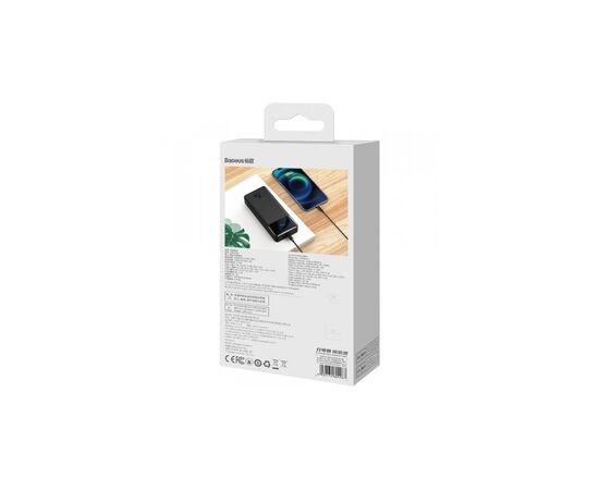 Батарея универсальная Baseus Bipow 20000mAh 25W, PD, QC + cable USB-C/60W (PPBD080001), изображение 7 Батарея универсальная Baseus Bipow 20000mAh 25W, PD, QC + cable USB-C/60W (PPBD080001), изображение 7