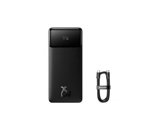 Батарея универсальная Baseus Bipow 20000mAh 25W, PD, QC + cable USB-C/60W (PPBD080001), изображение 8 Батарея универсальная Baseus Bipow 20000mAh 25W, PD, QC + cable USB-C/60W (PPBD080001), изображение 8