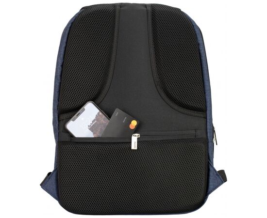 Рюкзак школьный Optima 17" USB унисекс Синий (O96907-02), изображение 3 Рюкзак школьный Optima 17" USB унисекс Синий (O96907-02), изображение 3