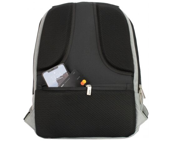 Рюкзак школьный Optima 17" USB унисекс Серый (O96907-03), изображение 3 Рюкзак школьный Optima 17" USB унисекс Серый (O96907-03), изображение 3