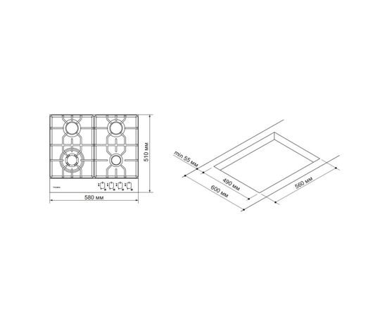 Варочная поверхность Pyramida PFE 643 BLACK LUXE, изображение 9 Варочная поверхность Pyramida PFE 643 BLACK LUXE, изображение 9
