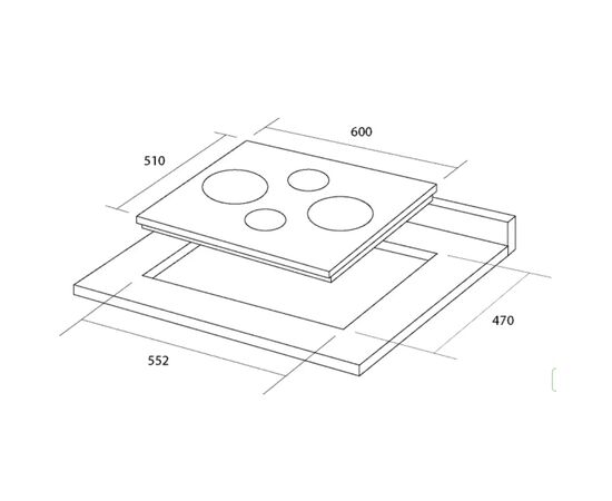 Варочная поверхность Pyramida PFG 640 BLACK LUXE, изображение 6