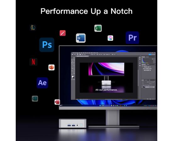 Комп'ютер GEEKOM Mini XT12 Pro / i9-12900H, 32G, SSD 1TB, WIN11 Pro (GMXT12i912900-321T-EU), зображення 2 Комп'ютер GEEKOM Mini XT12 Pro / i9-12900H, 32G, SSD 1TB, WIN11 Pro (GMXT12i912900-321T-EU), зображення 2