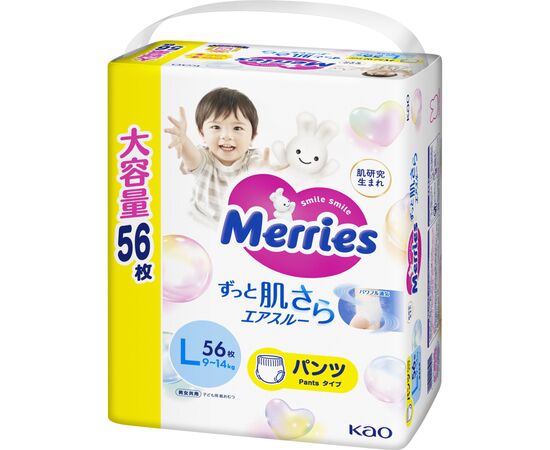 Подгузники Merries Трусики Ultra Jumbo L 9-14 кг 56 шт (4901301425911)