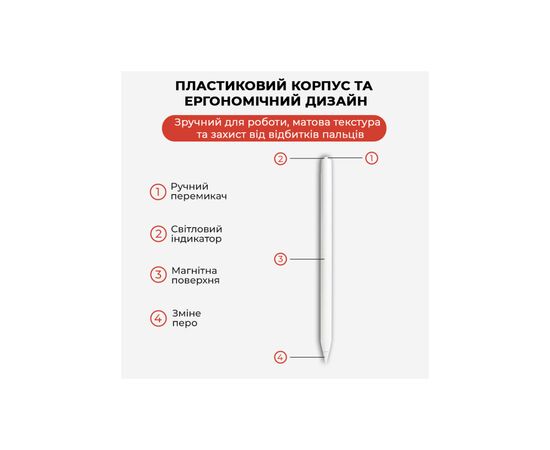 Стилус AirOn AirSens white for iPad (6126755813230), изображение 6 Стилус AirOn AirSens white for iPad (6126755813230), изображение 6