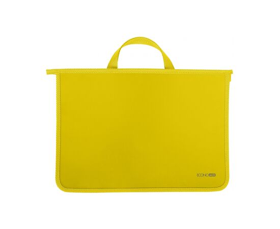 Папка - портфель Economix А4 пластиковий на блискавці, 2 відділення, жовтий (E31630-05)