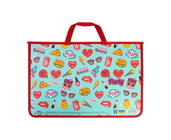 Папка - портфель Maxi А4 пластиковий на блискавці Colorfull (MX30001-08)