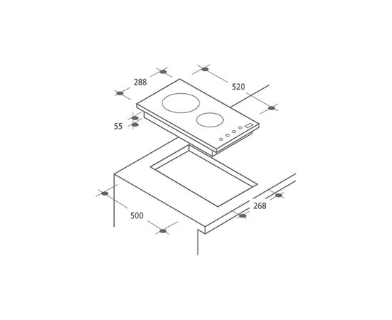 Варочная поверхность Candy CDH 30, изображение 2 Варочная поверхность Candy CDH 30, изображение 2