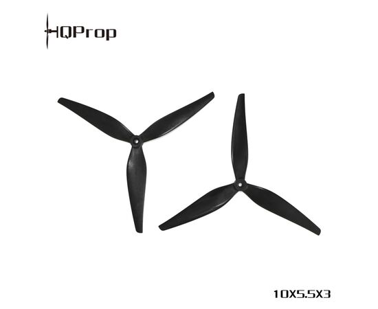 Пропеллер для дрона HQProp 10X5.5X3 2CW+2CCW Black (MQ10X5.5X3B-GRN)