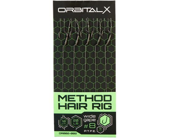 Поводок OrbitalX Method Hair Rig Wide Gape 10 20lb 10cm (5шт/уп) camo (694.00.04)