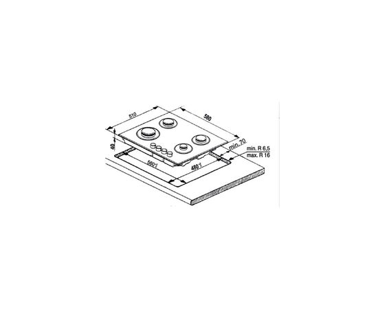 Варочная поверхность Indesit THP 642 IX/I EE, изображение 3 Варочная поверхность Indesit THP 642 IX/I EE, изображение 3