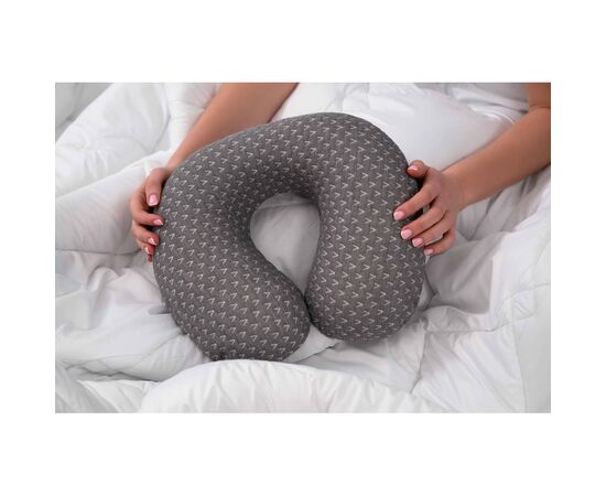 Подушка Ardesto ортопедична Sleepwell Travel, для шиї, піна меморі 34х29х10см сірий (ART3429NEP), зображення 7