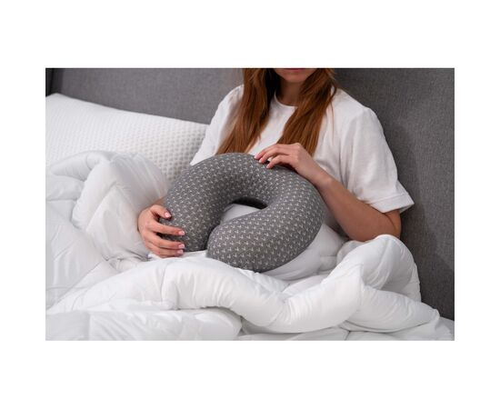 Подушка Ardesto ортопедична Sleepwell Travel, для шиї, піна меморі 34х29х10см сірий (ART3429NEP), зображення 8