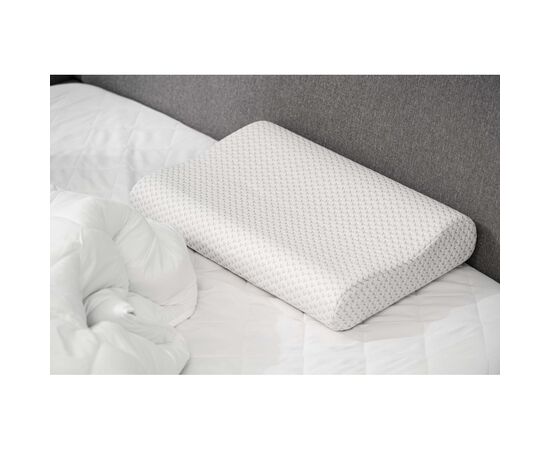 Подушка Ardesto ортопедическая Sleepwell волна, пена мемори, 60х40х11/9см белый (ART6040COP), изображение 9