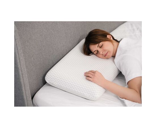 Подушка Ardesto ортопедическая Sleepwell, классическая прямоугольная, пена мемори, 60х40х12см белый (ART6040CLP), изображение 7 Подушка Ardesto ортопедическая Sleepwell, классическая прямоугольная, пена мемори, 60х40х12см белый (ART6040CLP), изображение 7