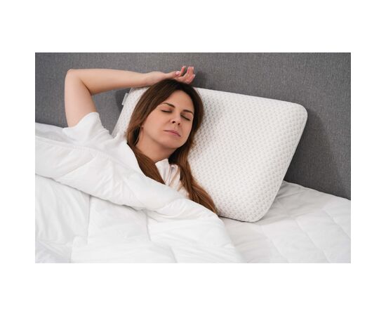 Подушка Ardesto ортопедическая Sleepwell, классическая прямоугольная, пена мемори, 60х40х12см белый (ART6040CLP), изображение 8 Подушка Ardesto ортопедическая Sleepwell, классическая прямоугольная, пена мемори, 60х40х12см белый (ART6040CLP), изображение 8