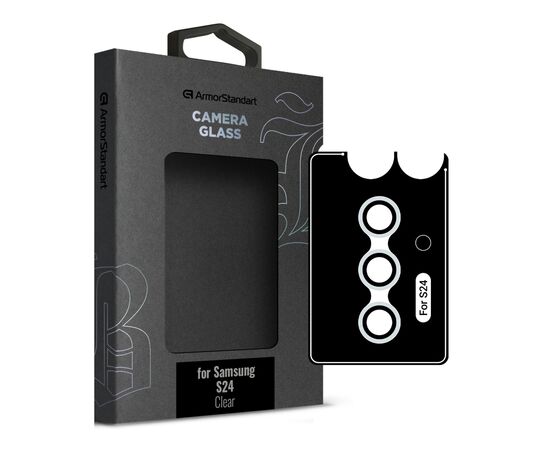 Скло захисне Armorstandart Camera glass Supreme Black Icon Samsung S24 Clear (ARM76614)