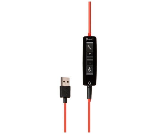 Наушники Poly BlackWire 5210 USB-A HS Mono Black (80R98AA), изображение 4 Наушники Poly BlackWire 5210 USB-A HS Mono Black (80R98AA), изображение 4