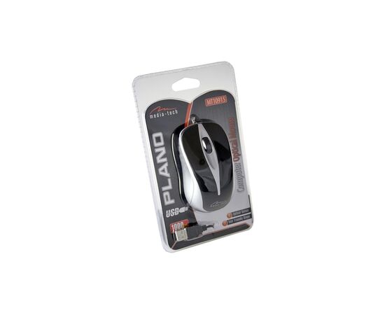 Мышка Media-Tech Plano USB Silver (MT1091S), изображение 3 Мышка Media-Tech Plano USB Silver (MT1091S), изображение 3