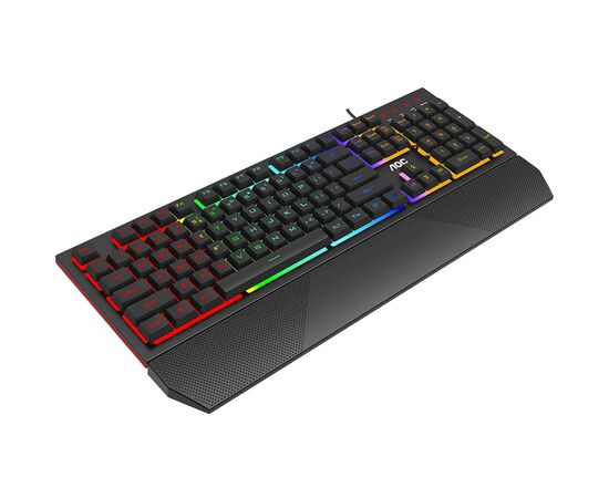 Клавиатура AOC GK200 Rainbow LED USB Black (GK200D32R), изображение 2 Клавиатура AOC GK200 Rainbow LED USB Black (GK200D32R), изображение 2