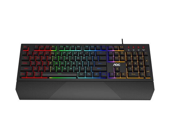 Клавиатура AOC GK200 Rainbow LED USB Black (GK200D32R), изображение 3 Клавиатура AOC GK200 Rainbow LED USB Black (GK200D32R), изображение 3