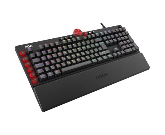 Клавиатура AOC AGK700 RGB Cherry MX Red USB Black (AGK700DR2R), изображение 2 Клавиатура AOC AGK700 RGB Cherry MX Red USB Black (AGK700DR2R), изображение 2