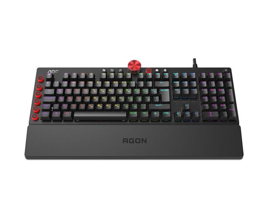 Клавиатура AOC AGK700 RGB Cherry MX Red USB Black (AGK700DR2R), изображение 3 Клавиатура AOC AGK700 RGB Cherry MX Red USB Black (AGK700DR2R), изображение 3