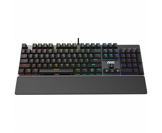 Клавиатура AOC GK500 RGB Outemu Red USB Black (GK500DR2R), изображение 2 Клавиатура AOC GK500 RGB Outemu Red USB Black (GK500DR2R), изображение 2