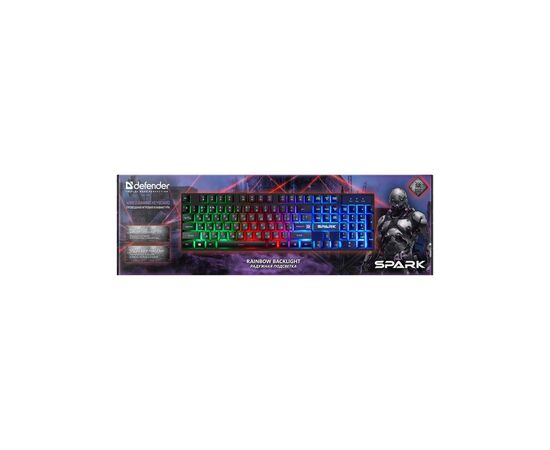 Клавіатура Defender Spark GK-300L USB UA Black (45302), зображення 6 Клавіатура Defender Spark GK-300L USB UA Black (45302), зображення 6