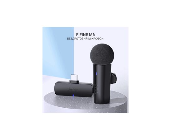Микрофон Fifine M6 Wireless Black (M6), изображение 6 Микрофон Fifine M6 Wireless Black (M6), изображение 6