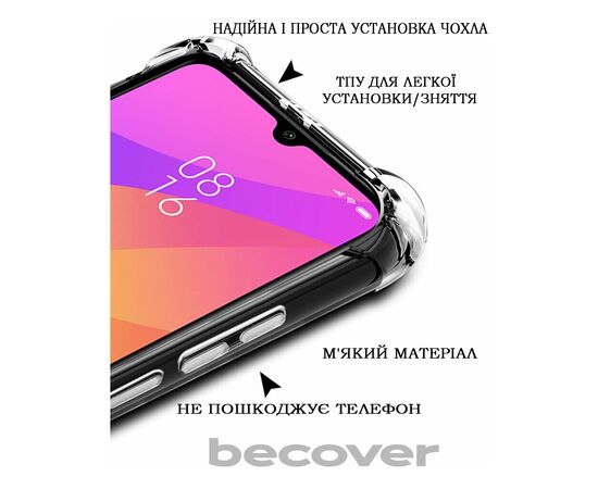 Чехол для мобильного телефона BeCover Anti-Shock Tecno Camon 19 Neo (CH6i) Clear (710970), изображение 4