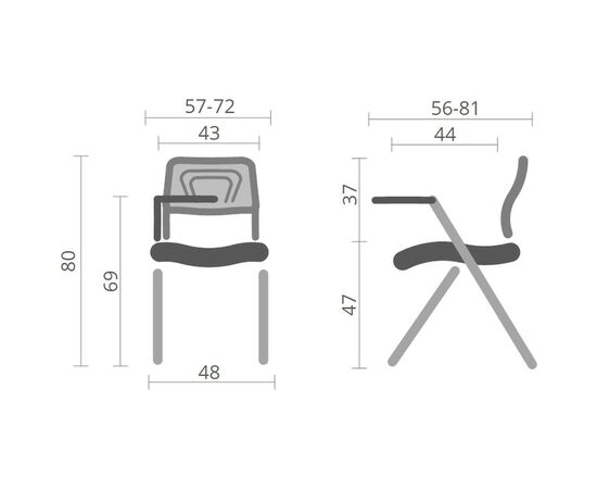 Офисный стул Аклас со столиком Изи T Черный (00063013), изображение 5 Офисный стул Аклас со столиком Изи T Черный (00063013), изображение 5