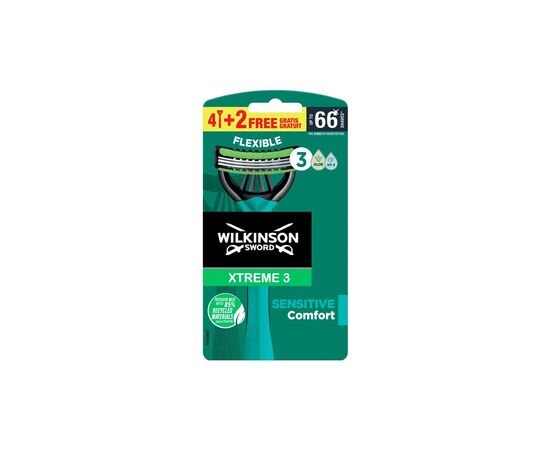 Бритва Wilkinson Sword Xtreme 3 Sensitive 4+2 шт. (4027800383405)