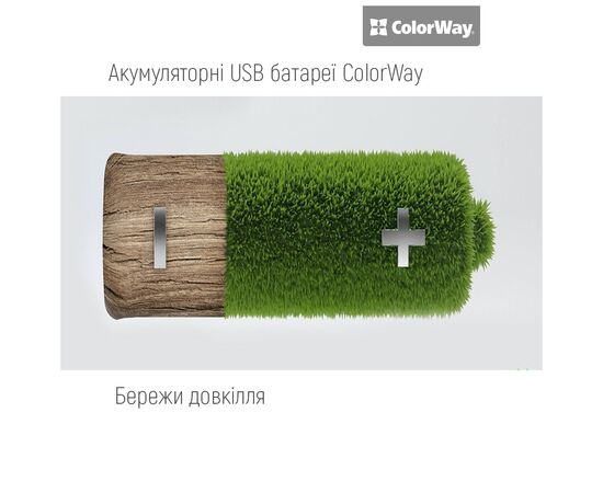 Аккумулятор ColorWay AA USB-С 2220 mAh 1.5V (2шт) (Li-Polymer) (CW-UBAA-10), изображение 12 Аккумулятор ColorWay AA USB-С 2220 mAh 1.5V (2шт) (Li-Polymer) (CW-UBAA-10), изображение 12
