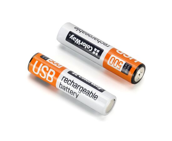 Аккумулятор ColorWay AAА USB-С 590 mAh 1.5V (2шт) (Li-Polymer) (CW-UBAAA-09), изображение 2 Аккумулятор ColorWay AAА USB-С 590 mAh 1.5V (2шт) (Li-Polymer) (CW-UBAAA-09), изображение 2