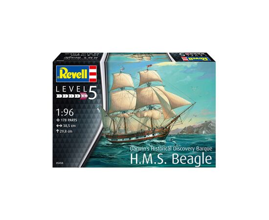 Сборная модель Revell Барк H.M.S. Beagle уровень 4 масштаб 1:96 (RVL-05458), изображение 9 Сборная модель Revell Барк H.M.S. Beagle уровень 4 масштаб 1:96 (RVL-05458), изображение 9