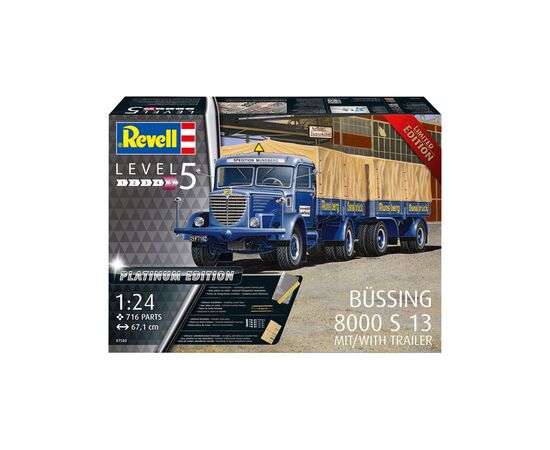 Сборная модель Revell Грузовая машина Büssing 8000 S13 с прицепом 5 масштаб 1:24 (RVL-07580), изображение 12 Сборная модель Revell Грузовая машина Büssing 8000 S13 с прицепом 5 масштаб 1:24 (RVL-07580), изображение 12