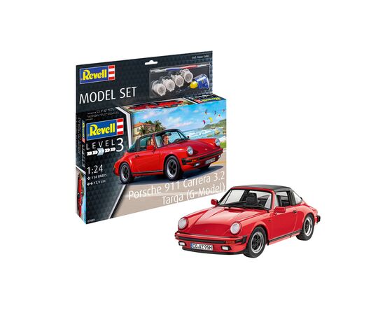 Збірна модель Revell Набір автомобіль Porsche 911 Carrera 3.2 Targa рівень 3 масштаб 1:24 (RVL-67689)