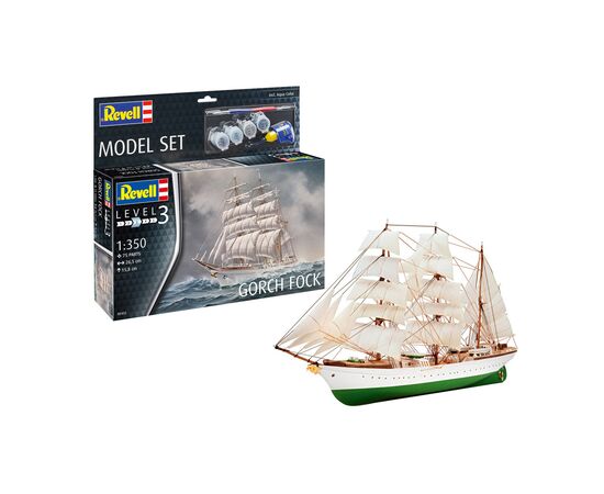 Сборная модель Revell Набор корабль Gorch Fock 3 масштаб 1:350 (RVL-65432)