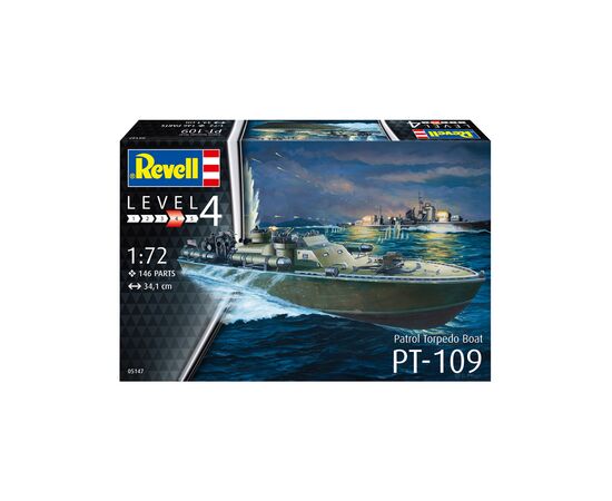 Сборная модель Revell Патрульный торпедный катер PT-109 уровень 4 масштаб 1:72 (RVL-05147), изображение 9 Сборная модель Revell Патрульный торпедный катер PT-109 уровень 4 масштаб 1:72 (RVL-05147), изображение 9
